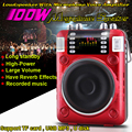 100W Mini Altavoz Portable Radio FM MP3 Player Speaker Megaphone Loudspeaker With Microphone Voice Amplifier For