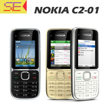 C2-01 Original Unlocked Nokia C2-01 1020mAh 3.15MP 3G Support Russian Keyboard Cellphone Free Shipping