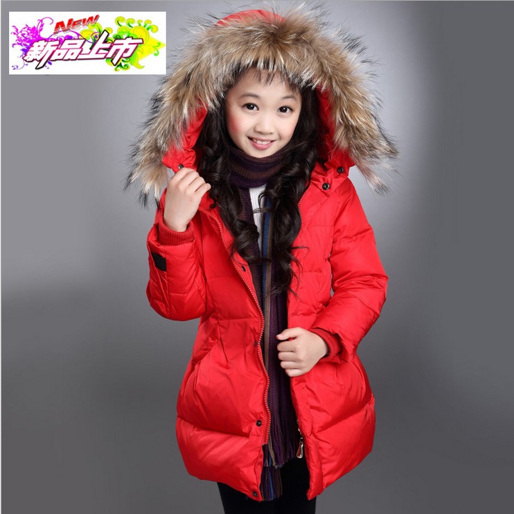 2015 Kids ClothingWinter Outwear High-quality Baby Girls Winter Coats Windproof Warm Girls Winter Jackets For 4-12 T 2 Colors