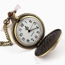 Bronze Fishing Angling Quartz Antique Pocket Watch for Men and Women P108
