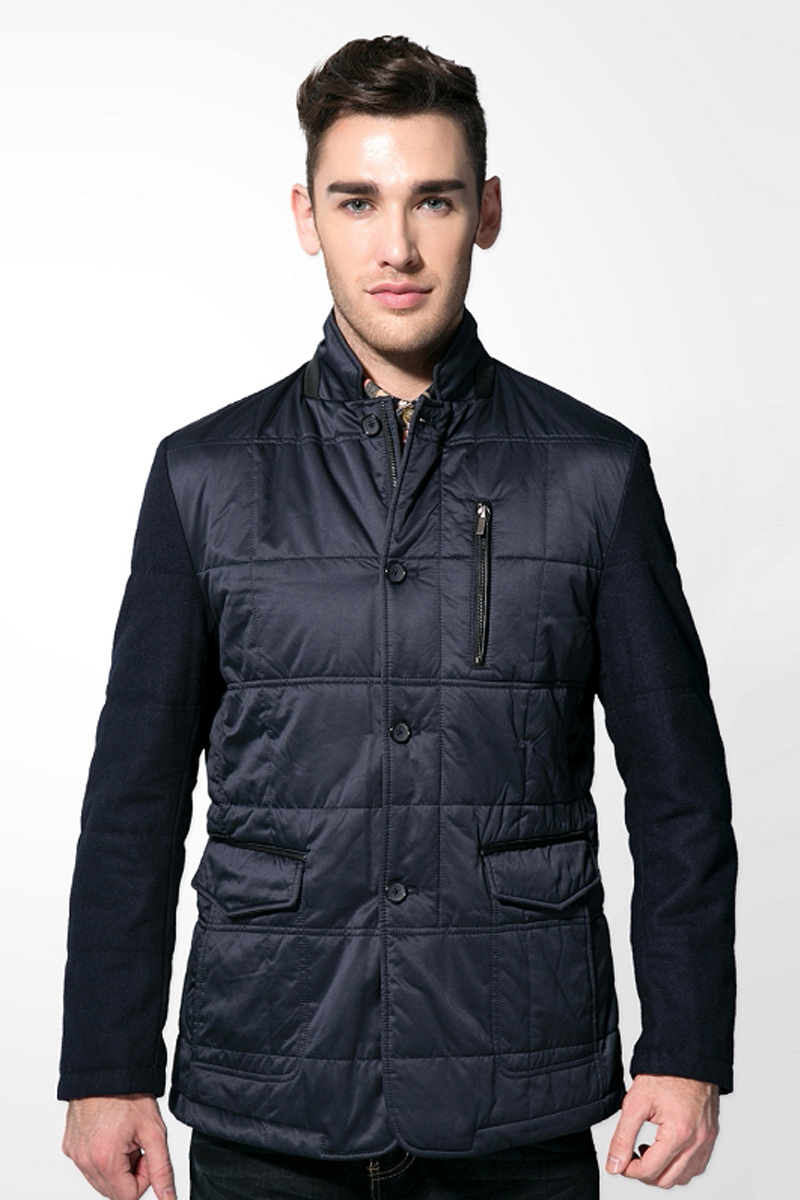 2015 new men patchwork jacket outdoor super warm slim parka coats fashion brand clothes men stand