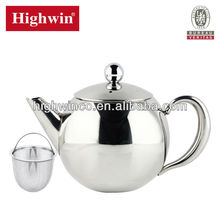 Factory direct sale 1L hot sale stainless steel teapot , tea set ,tea kettle with strainer