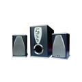 Subwoofer CJC 480 Stereo Speaker AUX Input Bass Treble Control with 2 Satellites Speakers for iPhone