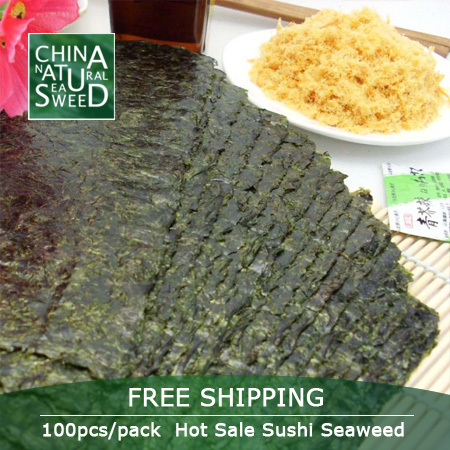 Гаджет  Free Shipping! Wholesale high quality seaweed nori for sushi seaweed 100pcs/pack 2014 nori sushi seaweed,Dried Laver Seaweed None Еда