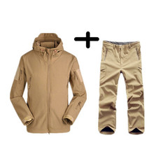 TAD Gear Tactical Soft Shell Camouflage Outdoor Jacket Set Men Army Sport Waterproof Hunting Clothes Set