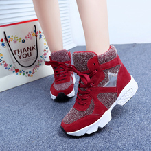 Nilanya The fashion spring and autumn period and the leisure shoes High help lace up sneakers