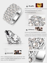 Unique Luxury Platinum Plated Engagement Rings With Austrian Crystals Saphire Rings Charm Jewelry Ri HQ0062 b