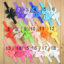 Big Hot Pink kids Infant Baby Girls hair elastic bands ribbon bows tiara headbands satin flower hairband Girls’ Hair Accesorries
