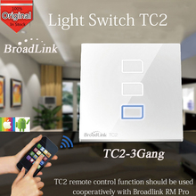 Broadlink TC2 3 Gang Wireless Remote Control Wifi Wall Smart Touch Screen Switch 433MHZ Smart Home Automation English Version