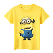 boys girls t shirt cartoon anime figure despicable me minions clothes minion costume children s clothing