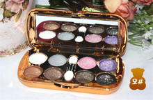 Eyeshadow Glitter 8 Colors Powder Makeup Palette Set Cosmetic With Brush Mirror