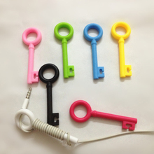Cute Key Style Earphone Cable Cord Organizer Holder Winder For MP3 Phone Tablet MP4 MP5 Computer Headphone Wire Clip Kawaii