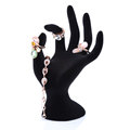 New Fashion Black Velvet Jewelry Ring Bracelet Necklace Hanging Hand Display Holder Stand Show Rack Resin