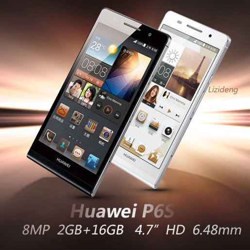 Huawei ascend p6 p6s   wcdma android- sim    4.7 '' ips hd 2  + 16  6.48  8mp 
