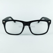 New Women Wayfarer Simple Design Eyeglasses Good Made Optical Frame Rhombus Rivet Imitation Leather Wrap Legs