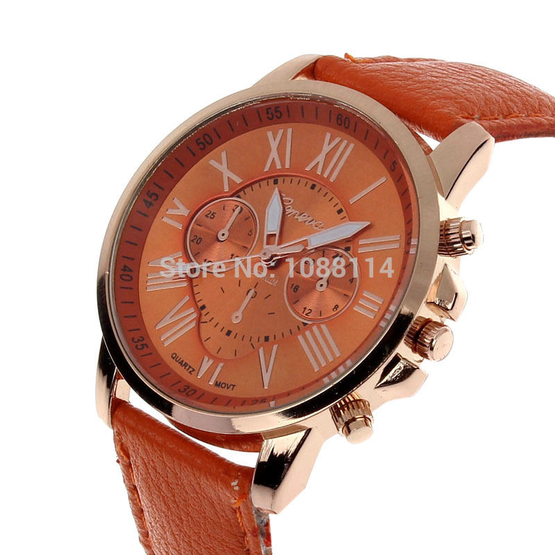 Free Ship 2015 New Roman Numral Watches Women's Watch Metal&Leather Reloje De Marca Clearance Sale Tag Famous Brand Quartz Clock
