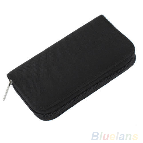Black SD SDHC MMC CF Micro SD Memory Card Storage Carrying Pouch bag Case Holder Wallet