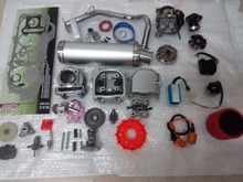 47 mm large aperture 80CC kit performance A9 cam CDI GY6 50cc carburetor of 139QMB1P39QMA silver high-performance muffler