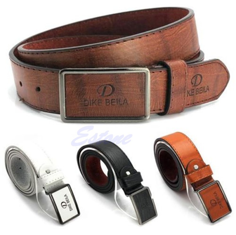 Free Shipping Men s Waistband Casual Luxury Leather Automatic Buckle Belt Waist Strap Belts