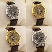 2015 New Fashion Engraving Unisex Watches Imitation of Mechanical Watch for Gift