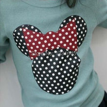 2015 Hot New Kids Toddler Clothes Girls Polka Dot Long Sleeve Casual Blouse Tops