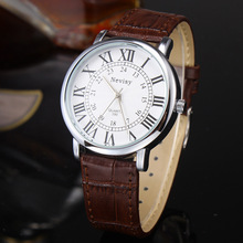 Free shipping 1pc men watches 2015 waterproof British style watch Roman numerals Large dial Quartz watches