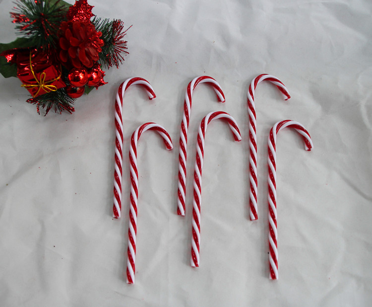 Wholesale New Christmas Decorations 15cm Plastic Color Stick Candy