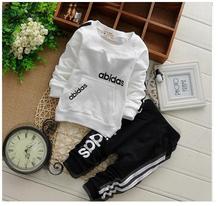 Free shipping 2015 new winter children cotton long sleeved track suit two clothing set Children set
