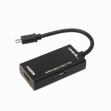 Black 1080P MHL Micro Mini USB To HDMI Cable Adapter Free Shipping