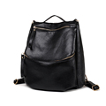 2016 Fashion New Women Backpack Large Capacity Multi functional Solid Color Zipper Bag Fashion Dual purpose