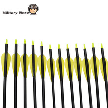 12pcs pack Shooting Archery Sports 80cm Fiberglass Arrows W Nocks Proof Fiber Glass 15 80lbs For