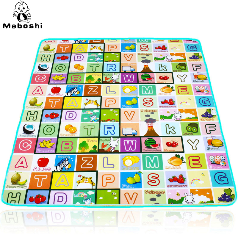 NEW High quality Baby Play Mat Educational Crawl Pad ,Play+Learning+Safety Mats,Kids Climb Blanket Game Carpeted Child Crawling