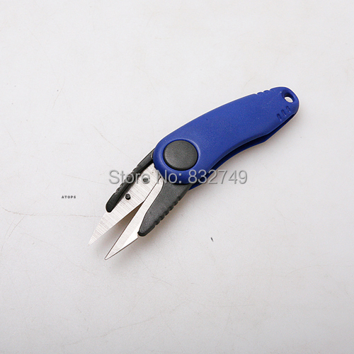 Durable Blue Multi function Folding fishing scissors Cutter