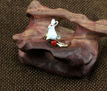 Simple Elegant Opening Rabbit Heart Rings France Les Nereides Women Rings