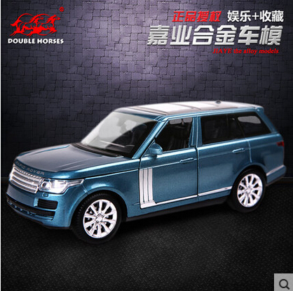 New Range Rover Double Horses 1:32 Alloy car model simulation Luxury SUV Children pull back toy car  Son gift