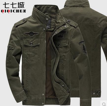 free shipping 2015 New Arrival Regular plus size plus size casual Men Jacket Stand Collar Leisure army cargo outdoor men coat
