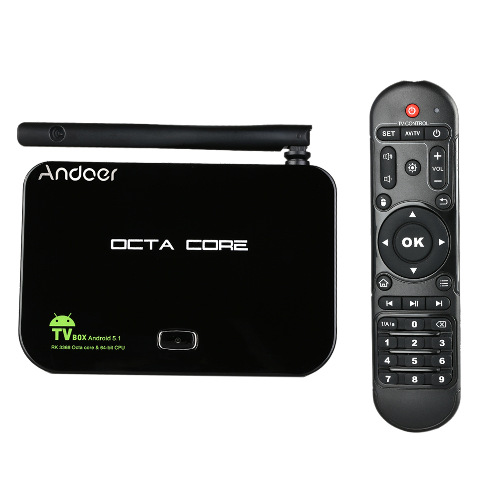 Chiptrip Z4 Android 5.1 TV Box RK3368 Octa-core 2.4G/5G Dual Band WiFi Bluetooth 4.0 Set Top Box 2GB RAM 16GB ROM Support 3D
