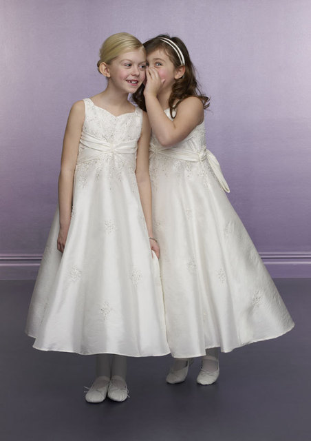 Young bridesmaid dresses ivory