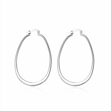 Fashion Jewelry Wholesale High Quality Classic Flat U Hoop Earrings Silver Plated Earring Accessories Trendy For Women Gift 501