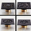 Free Shipping Art Bathroom Floor Waste Drain New Square 4 inch Grate Waste Drainer A931