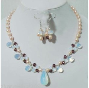New-Fashion-Jewelry-Sets-beautiful-Pink-Pearl-Blue-Opal-Amethyst ...
