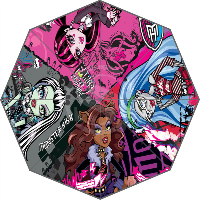 WY612H35 New Custom monster high Umbrella Sunny and Rainy Sunscreen Anti-uv Umbrella Wy35