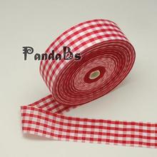 Gingham Ribbon Satin Ribbon, Tartan Ribbon, Nice for Party Decoration, White, 40mm