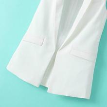 2015 New Fashion elegant OL white coat sleeveless jacket outwear tanks tops Summer blouses cardigan Slim