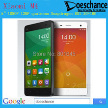 Xiaomi Mi4 Quad Core Xiaomi Mi 4 M4 Mobile Phone 5″ Qualcomm Snapdragon 801 1920X1080P JDI 3GB RAM 16GB 64GB ROM 8MP 13MP IR GPS