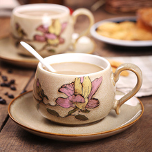 Full hand Coffee cup suit European classical Chinese Style Ceramic Pitcher feeding spoon