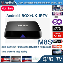 Iptv Set Top Box M8S Android Iptv Set Top Box XBMC Android 4.4 4K Smart TV BOX 2G/8G + 6 months QHDTV account arabic IPTV apk