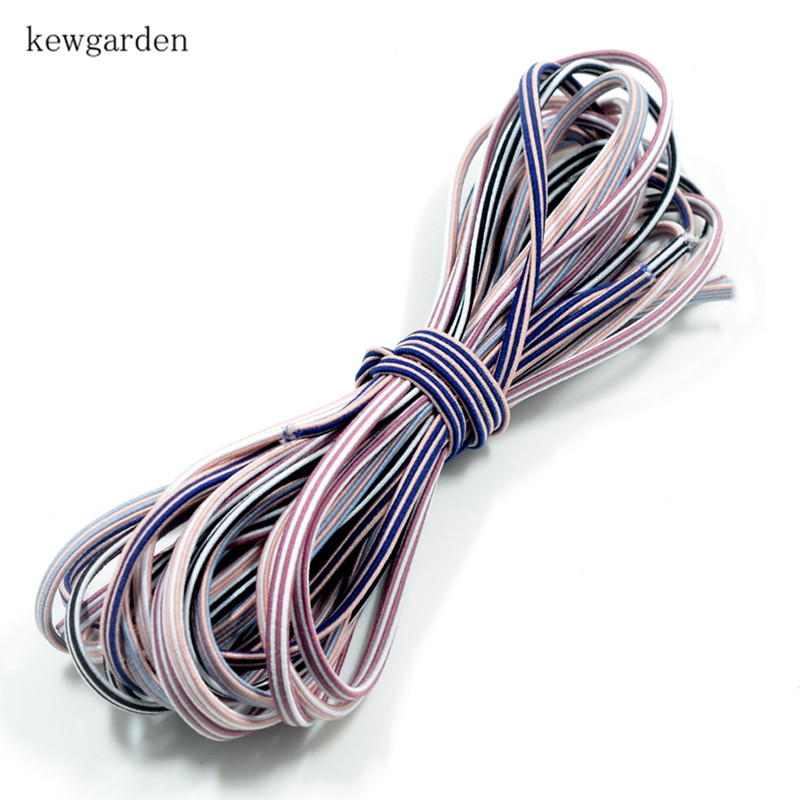 Description Picture 5 of itemKewgarden Stripe High Elastic Flat Rubber Band  1/8" 3mm DIY Hairband Satin Ribbon Handmade Tape Accessories 30 Meters