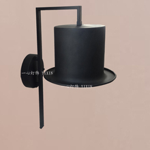 2014 vintage American country minimalist bedroom bedside lamp personalized hats off meals aisle industrial wrought iron lamps