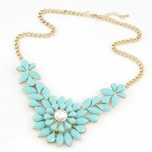 New hot Colar Multilayer Flower Collier rhinestone choker necklace Fashion Sweater chain Statement jewelry for women